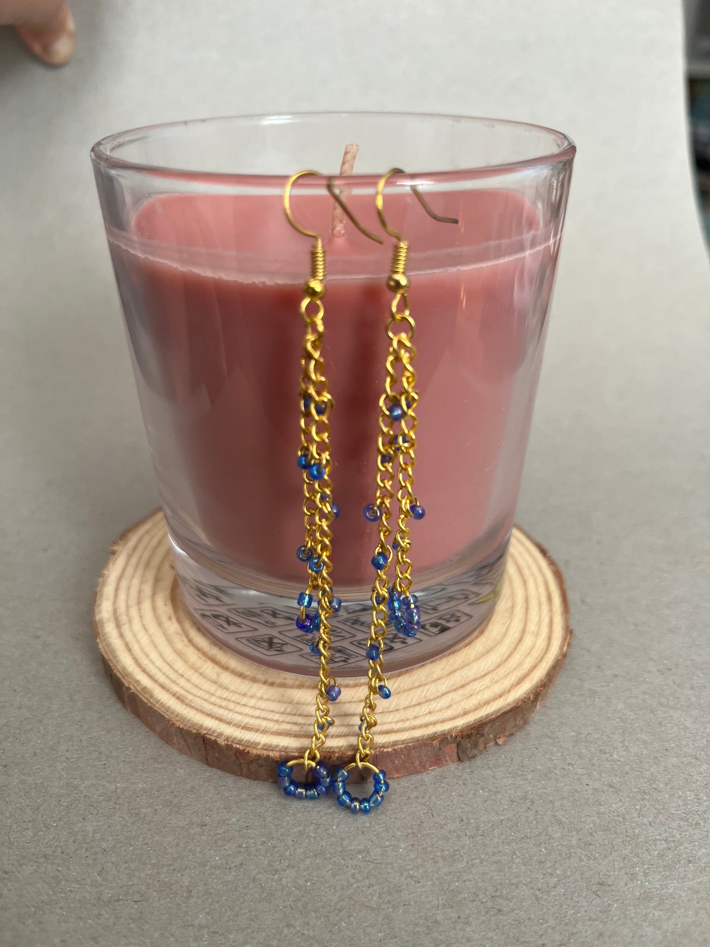 Beaded earrings "The Blue Sky 2"